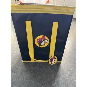 Buc-ee’s Buc Cooler Bag Brand New With Tag Black W/ Yellow Trim & Zip Closure